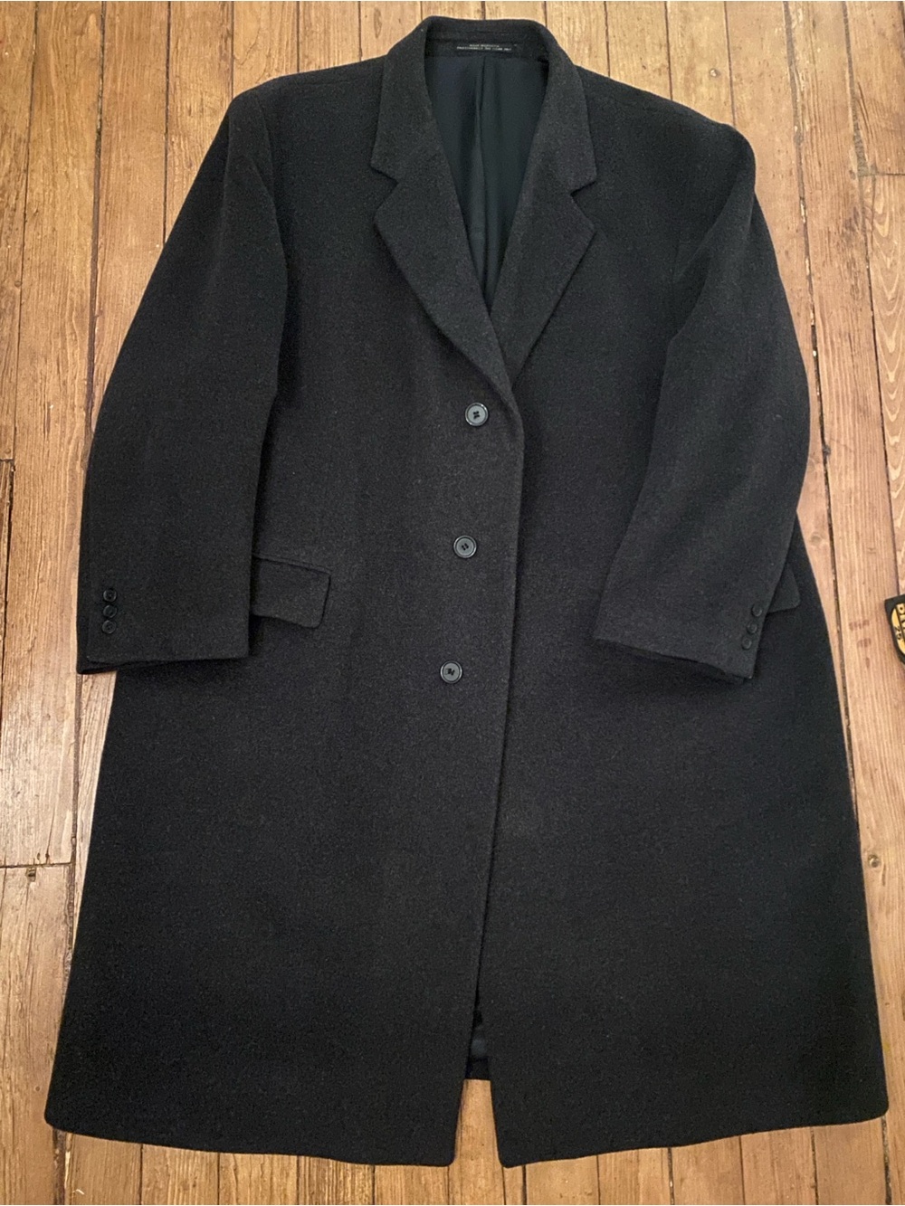 Men’s Classic charcoal Wool Overcoat size 54R